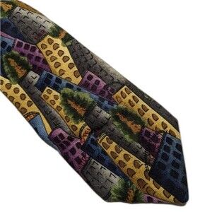 City Streets J. Garcia Cityscapes Artsy Tie Buildings Perspective  Multicolor